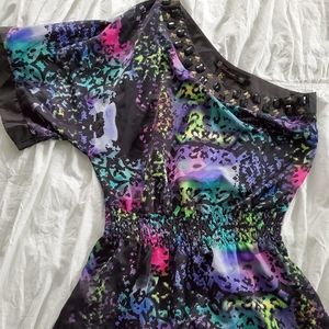 Single shoulder dress club shirt